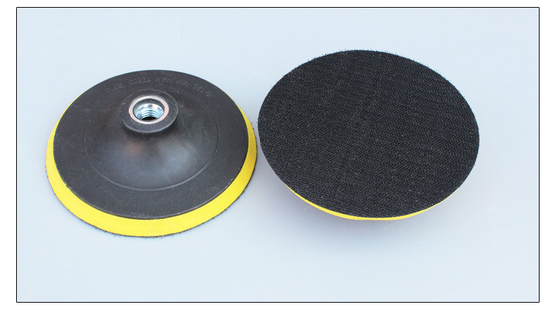 金属木材打磨抛光用电动 气动 自粘式 黄色塑料 植绒砂纸盘