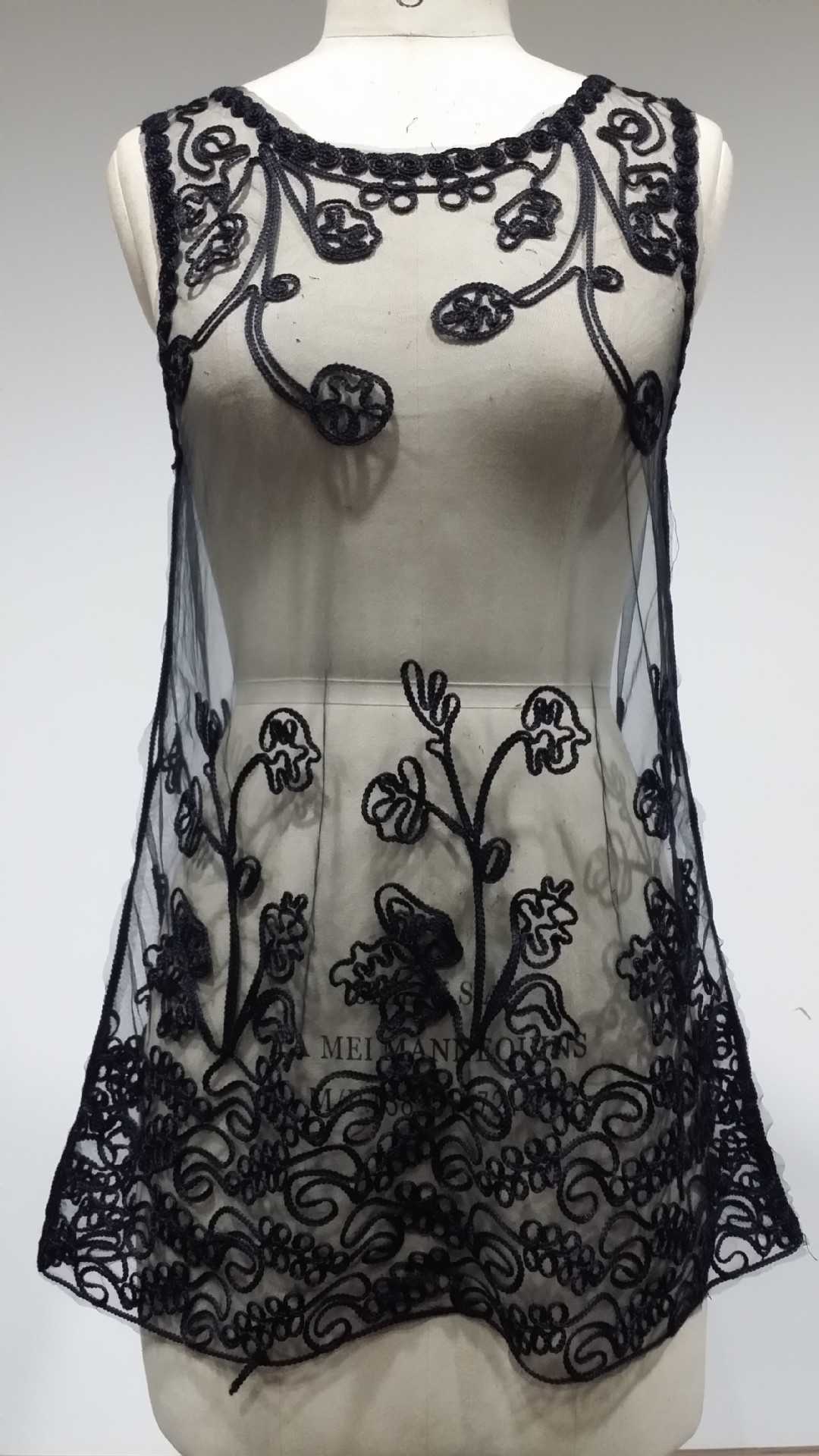 网布刺绣透视水溶衣服背心马甲 厂家直销