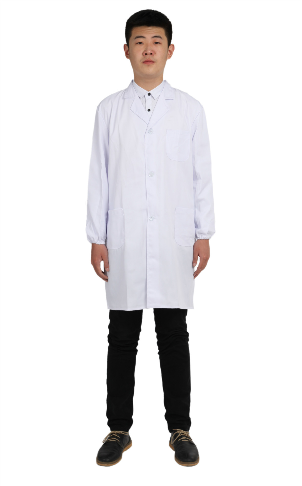 医用白大褂 加厚涤卡护士服 实验服工作服 长袖医生服 厂家直销