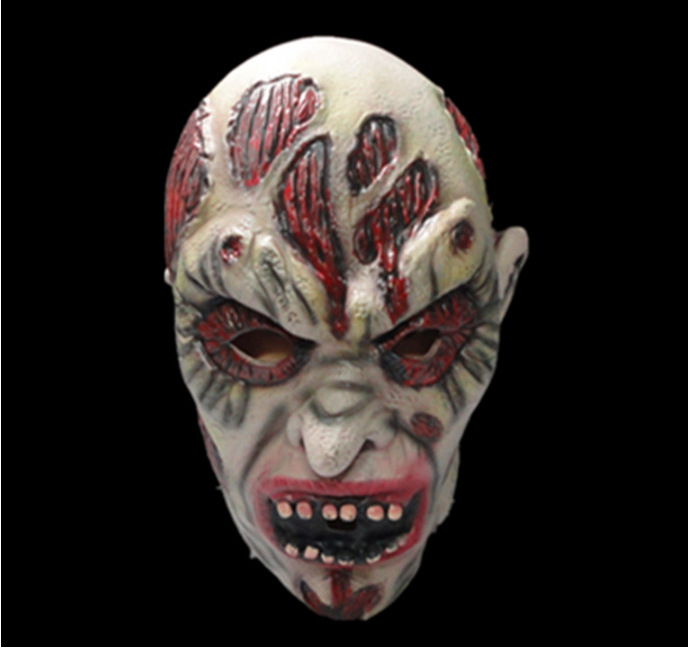 万圣节乳胶面具 狂欢夜酒吧 鬼节道具-恐怖鬼脸面具/烂脸面具
