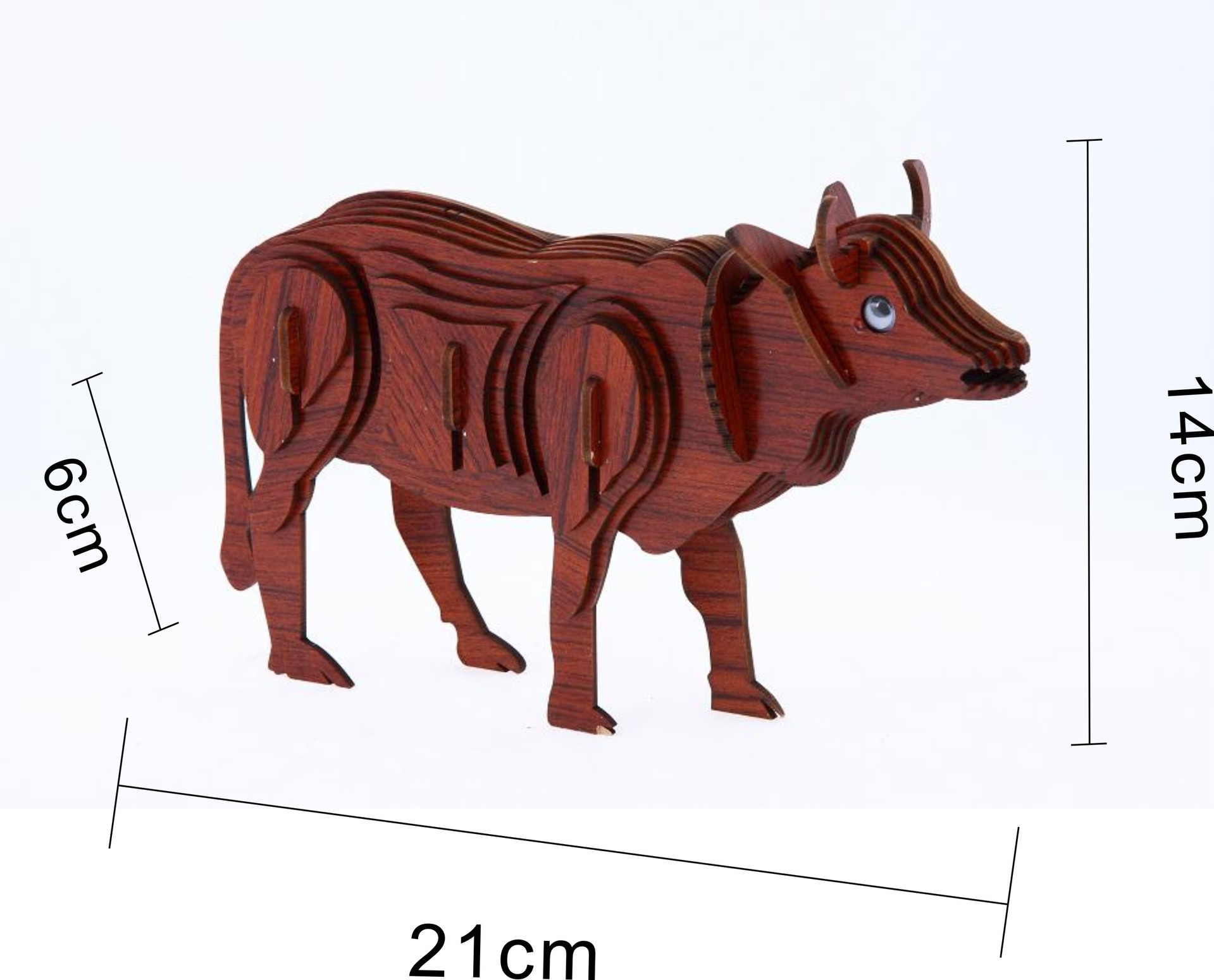 儿童生肖牛 木质拼图 立体精品智慧拼装模