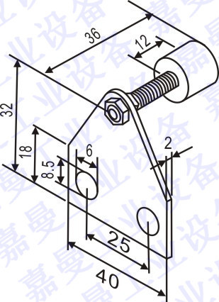 可调门阻 铝型材配件30 40三角门吸强力磁铁小门吸带磁 门吸