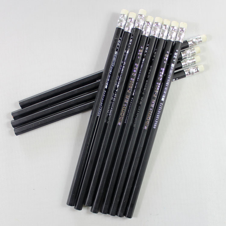 至邦正品素描木杆2b铅笔带橡皮头小学生文