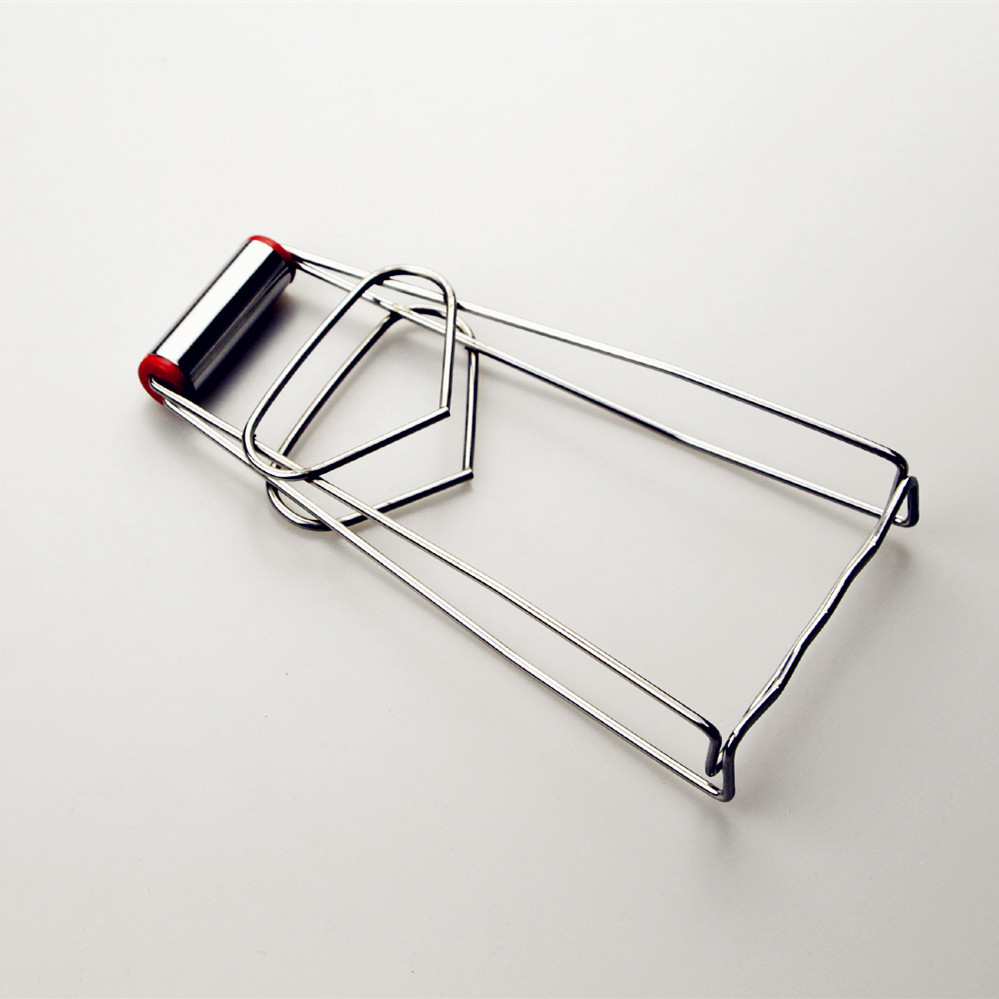 【厂家直销】带磁不锈钢防烫提盘器 提盘家 沙锅夹 取盘夹