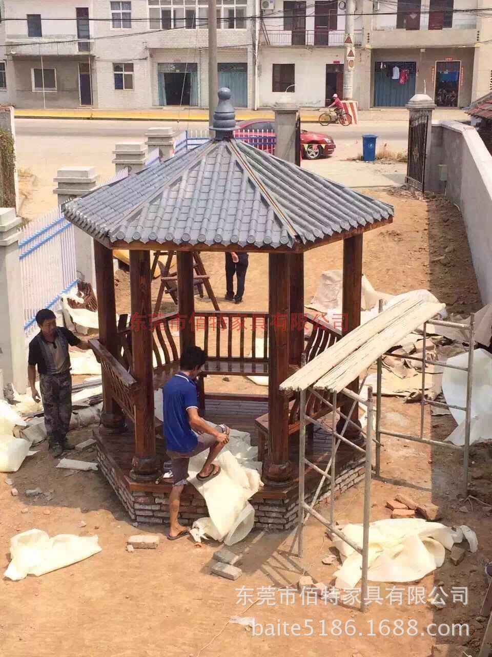 供应东莞防腐木凉亭