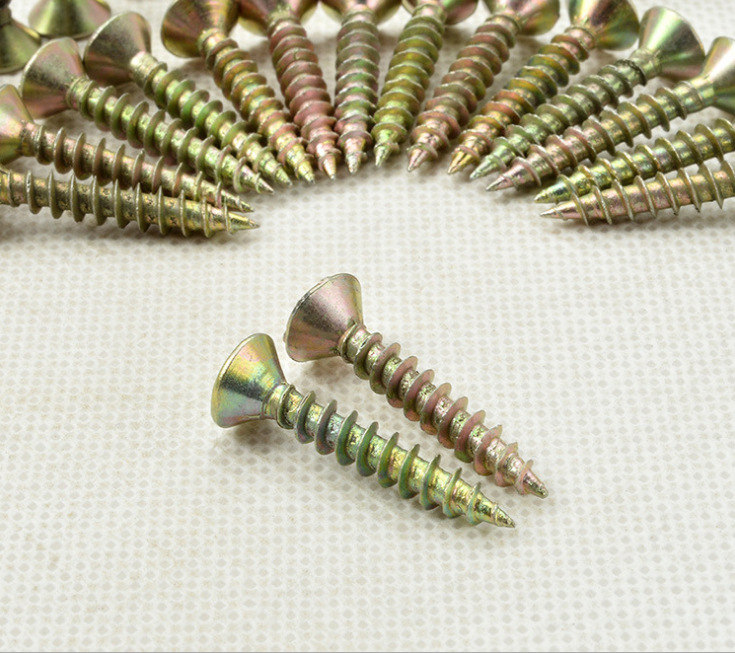 厂家直销 国标4mm镀锌平头自攻螺丝 纤维板沉头螺丝钉 干壁钉