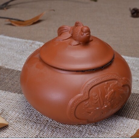 套三大中小号紫砂泥茶叶罐/纯手工精品密封/特价紫砂罐