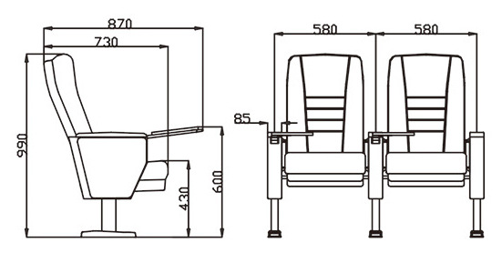 厂家直销高性能礼堂椅 剧院椅 音乐厅座椅