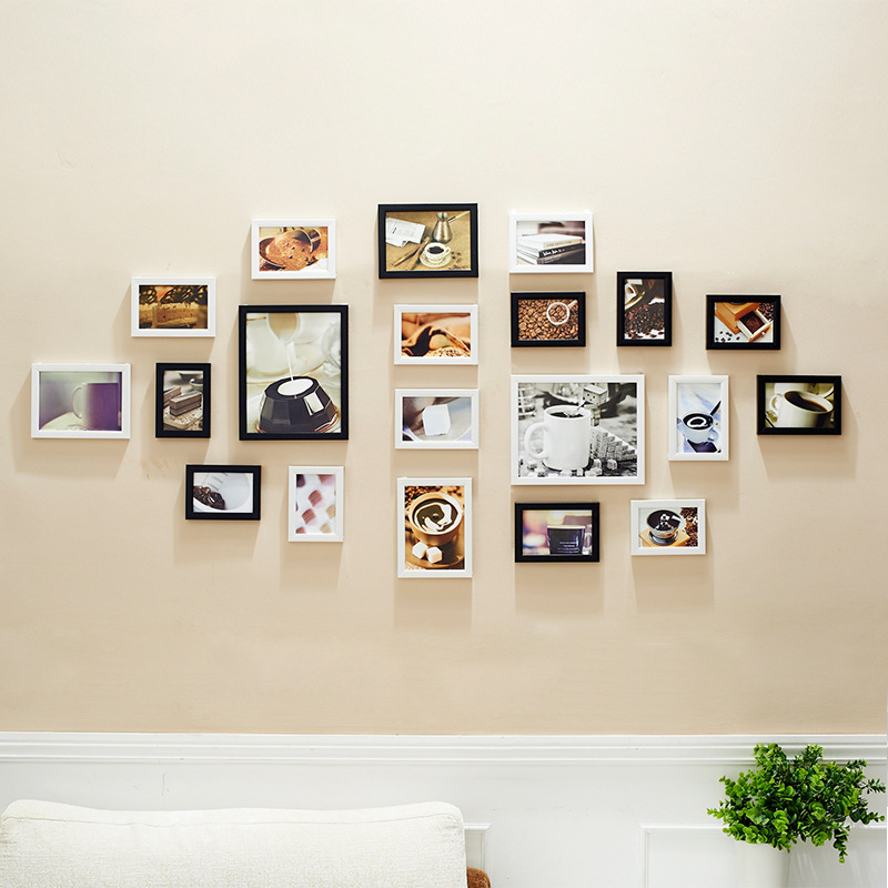 景宇20框相框墙家庭卧室专用装饰照片墙 复古相片墙厂家直销