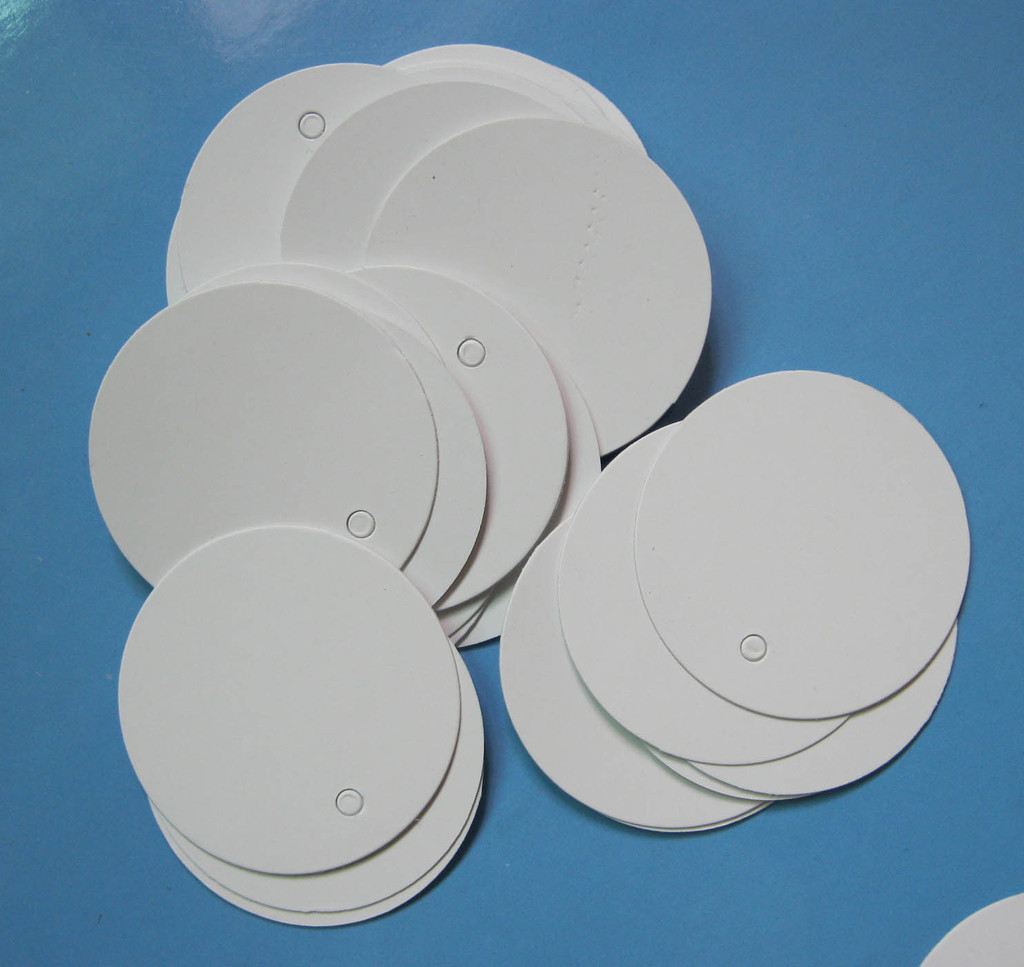 厂家直供 现货圆形吊牌空白吊卡批发 直径4cm可印刷定制