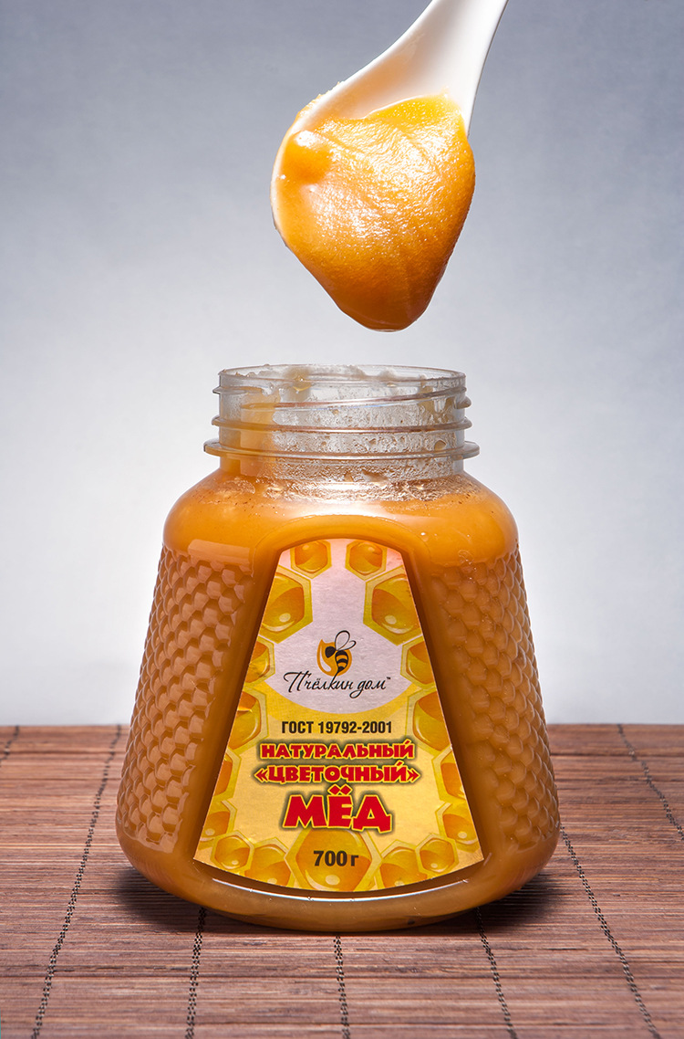 俄罗斯蜂蜜 百花蜜绿色食品 无勾兑蜂蜜700g批发