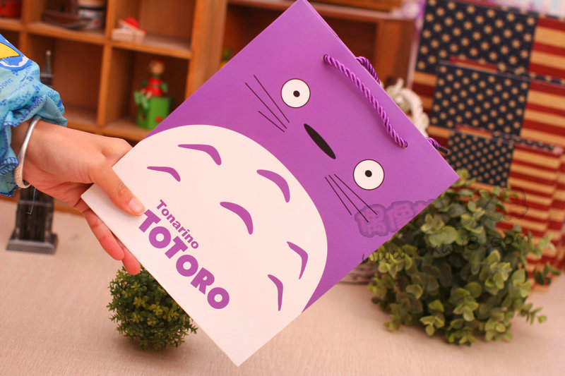 韩国文具批发 新元素龙猫纸袋 手提袋 礼品袋 中号 tt20