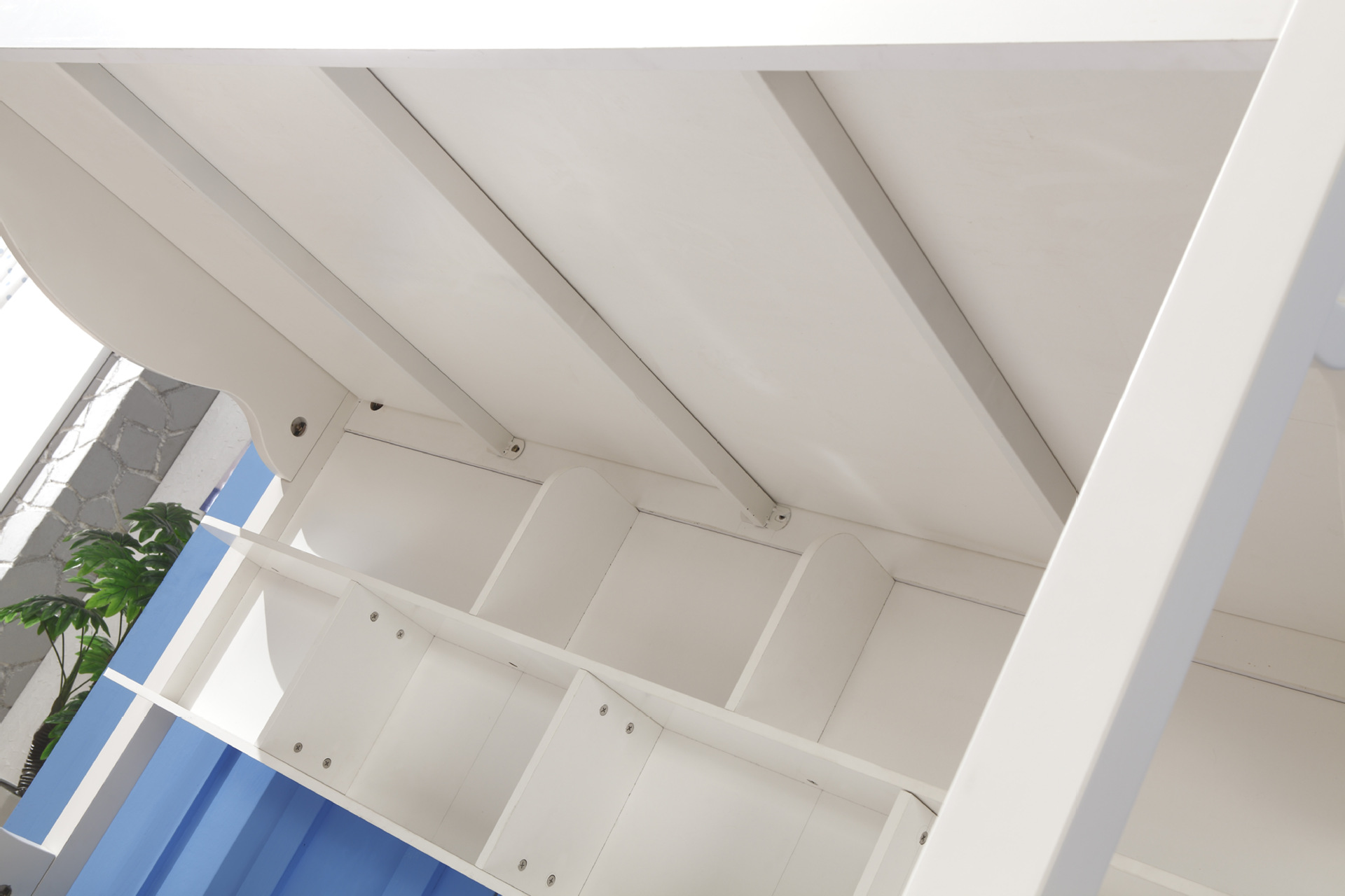 新款地中海系列子母床款式新颖质量保证板木结构1.5米儿童床