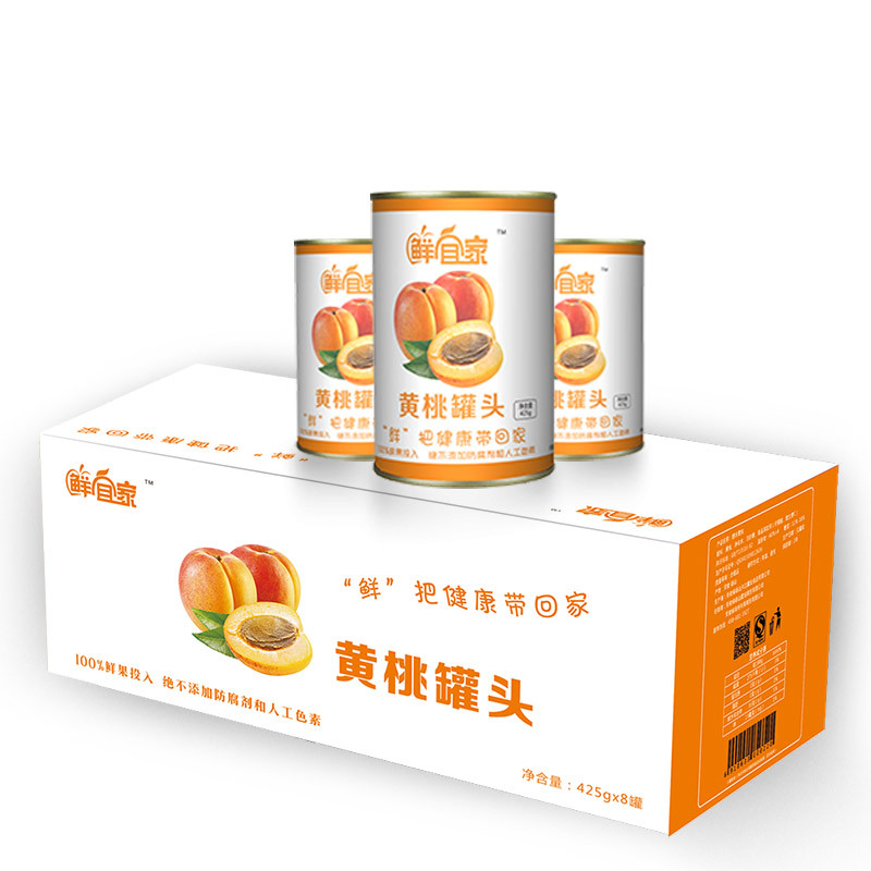 厂家罐头食品砀山黄桃罐头425g砀山水果罐头批发桃罐头