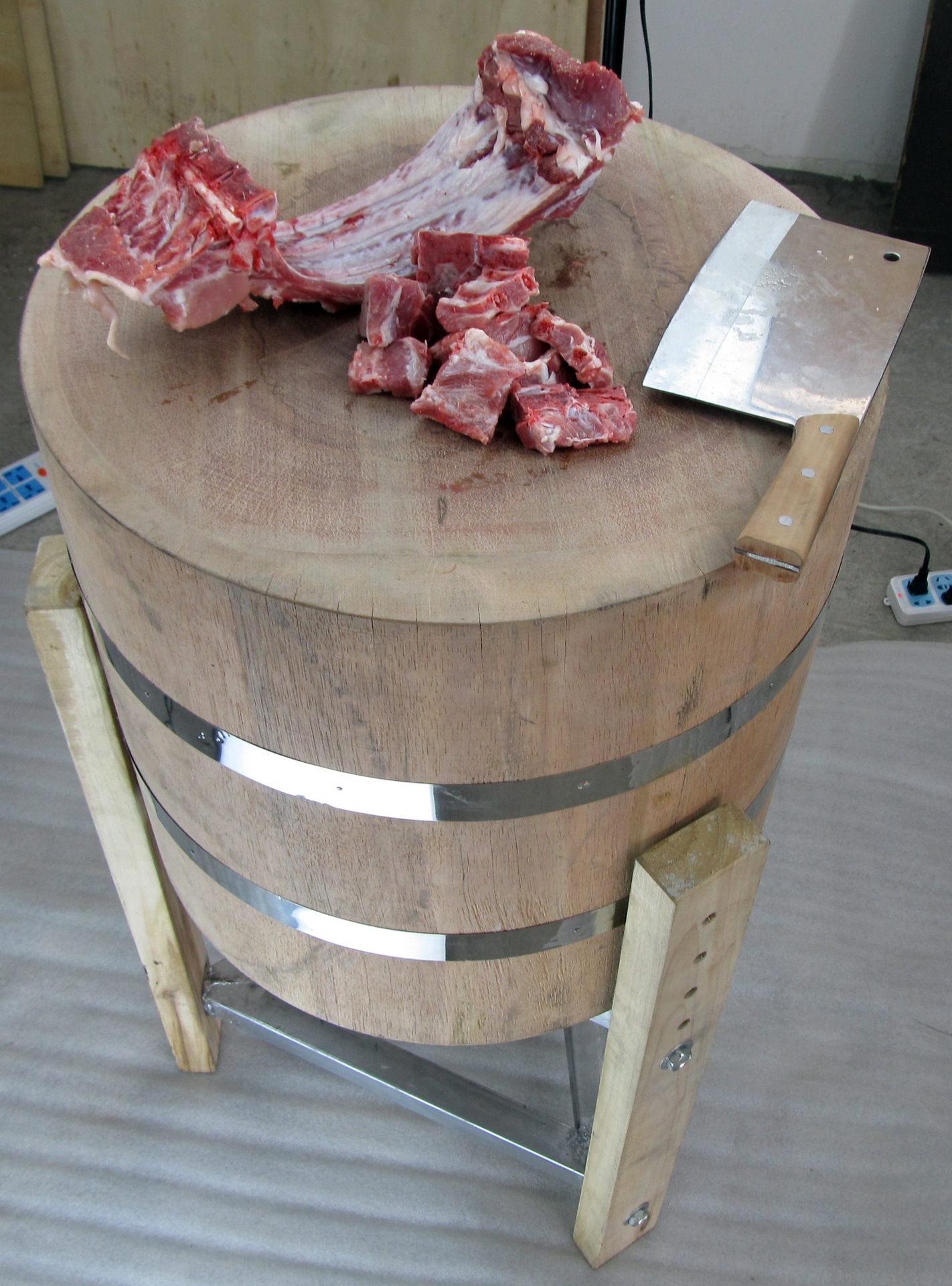 肉案酒店农贸市场升级改造南非铁木斩骨头剁肉骨头食品厂菜篮子