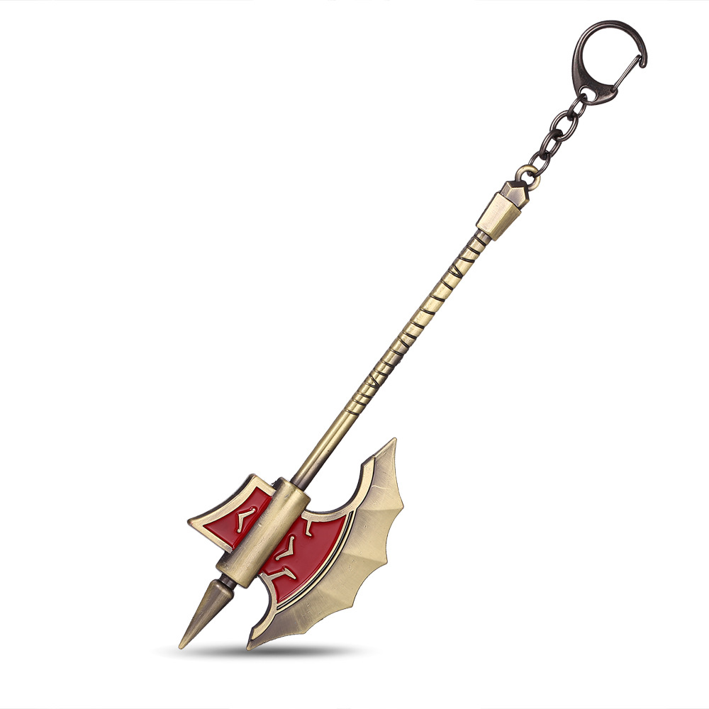 lol英雄联盟 狂战士 奥拉夫 冰河时代战斧兵器钥匙扣挂件 15cm