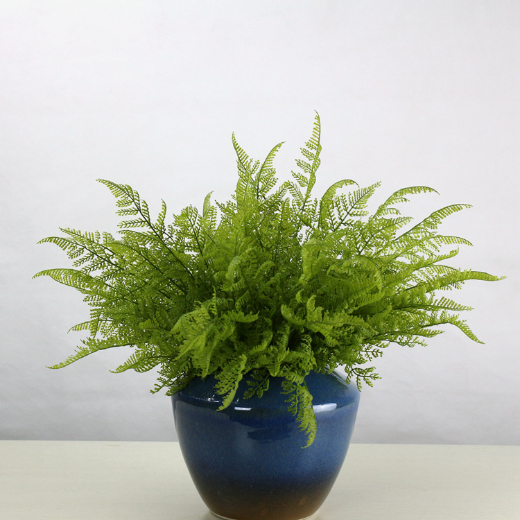 7叉鱼尾松厥叶 鱼尾草凤尾草仿真植物墙 仿真绿植插花植物鱼尾草