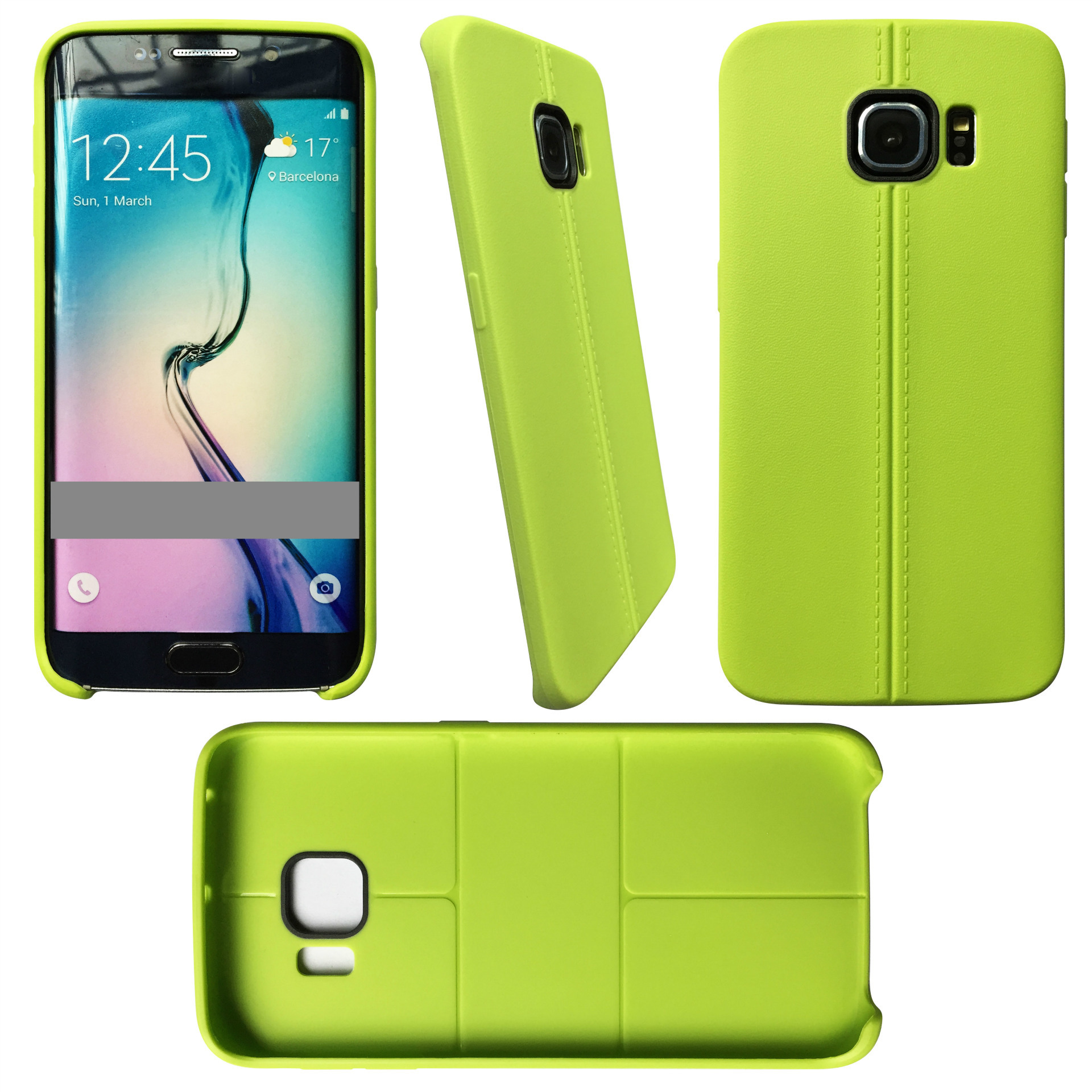 三星s6edge双线皮纹开口保护套s6edge