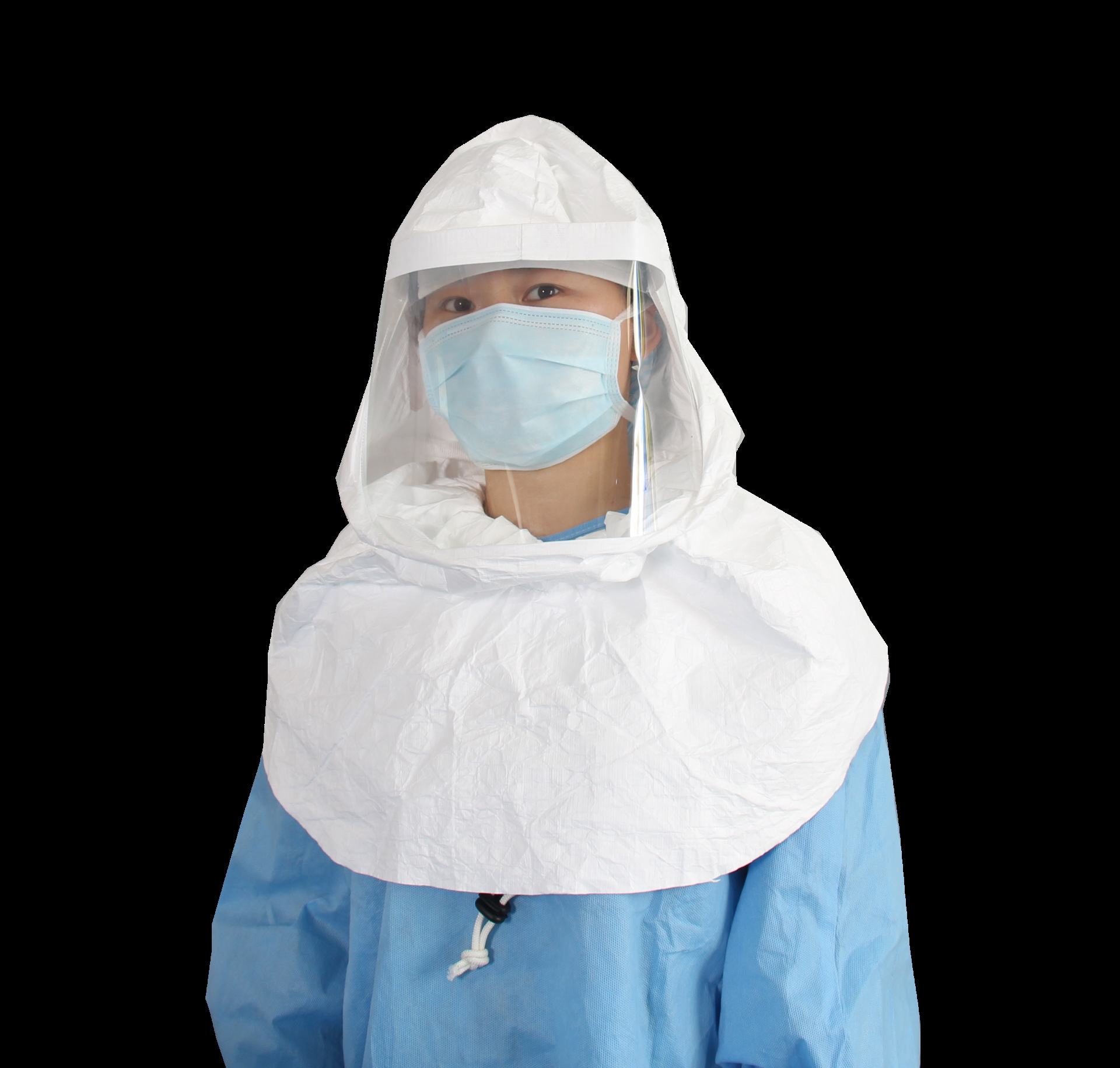 无纺布一次性医疗防雾防护头套头罩面罩面屏