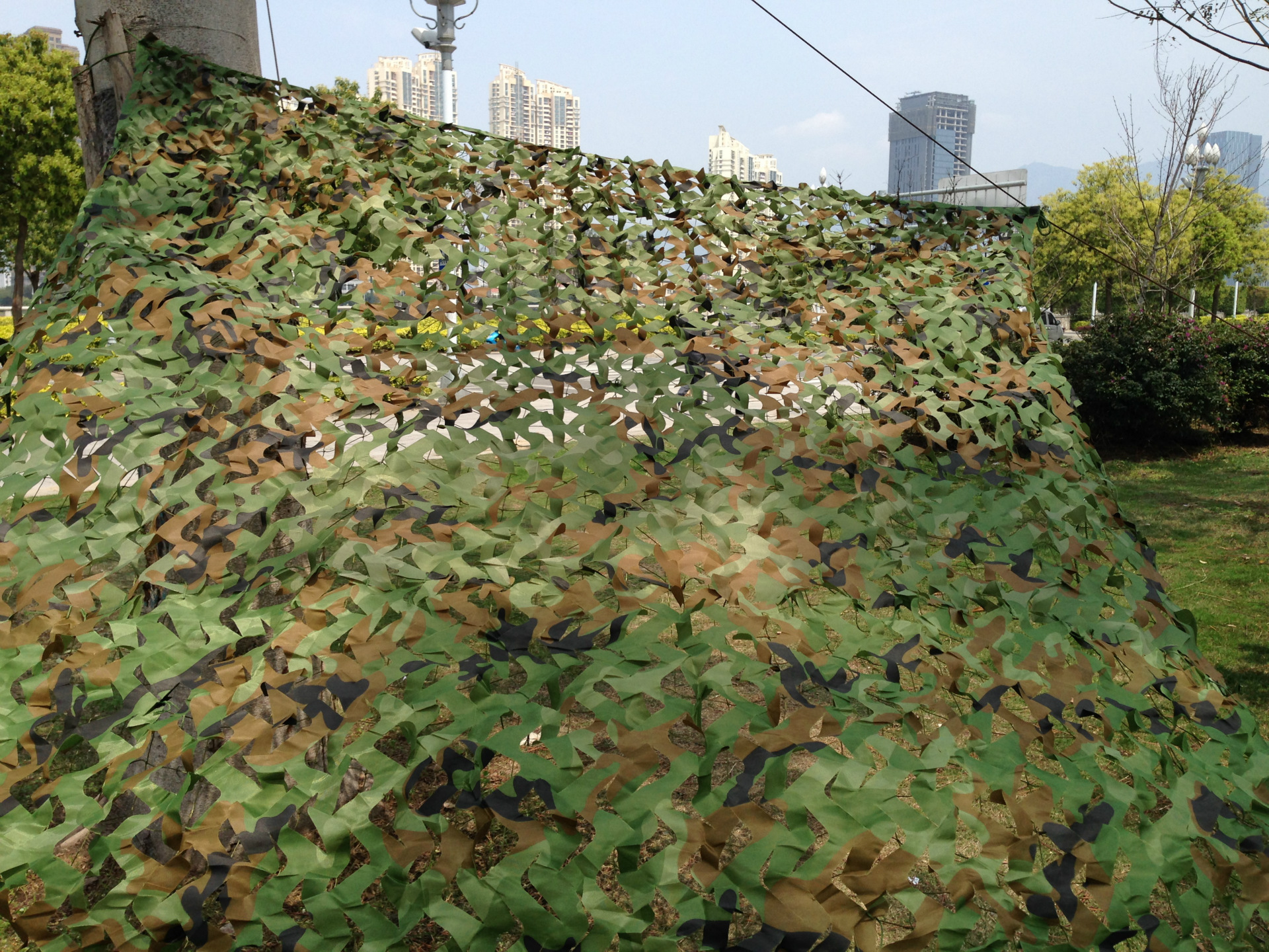 丛林迷彩伪装网布迷彩遮阳网防航拍防晒网遮荫网松针伪装网