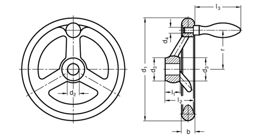 k型:h9铰孔和键槽,符合din6885/1p9规定的公差.可用平头螺钉将gn90..