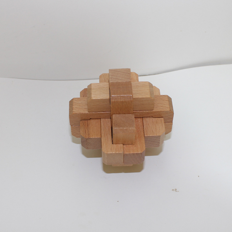 精品榉木古典益智玩具孔明锁 趣味解锁礼物 取宝 12姐妹十八罗汉