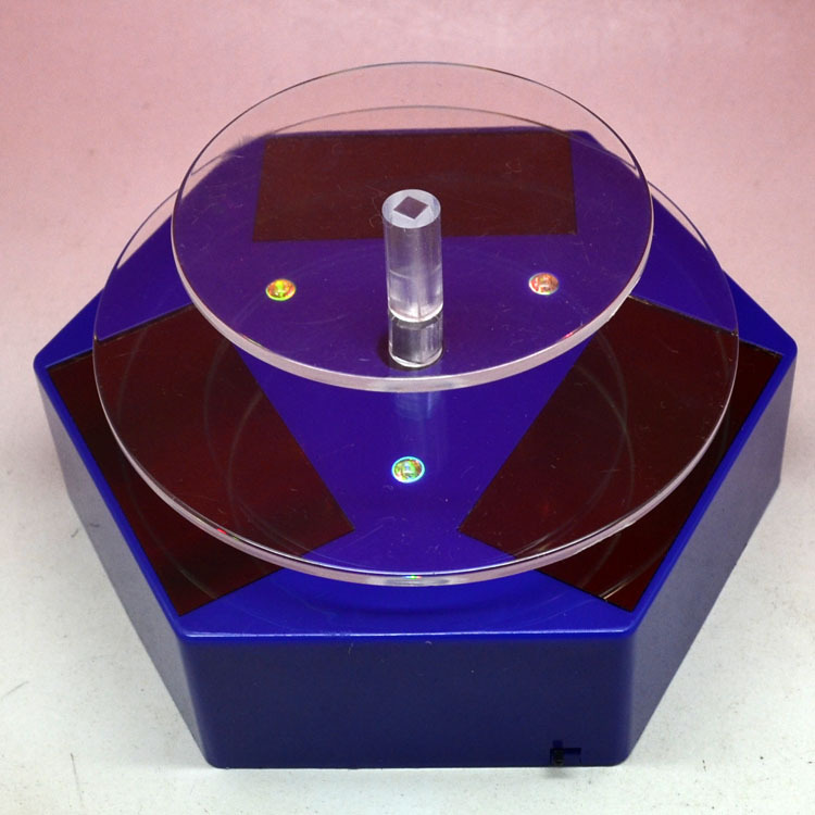 太阳能旋转台 带led灯 耳环架子 手机旋转架子