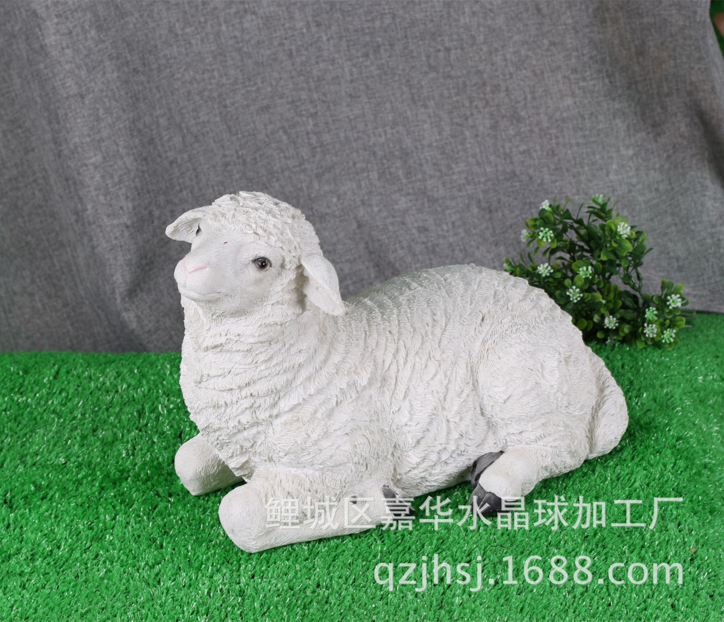 工厂直销树脂工艺品创意绵羊玩偶家居动物摆件雕像装饰品定制批发
