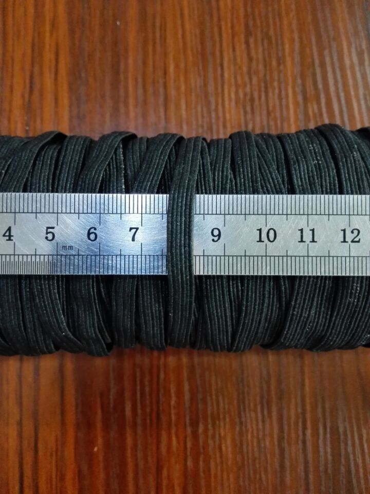 8mm强拉高弹力白色走马带松紧带8条23#进口胶丝