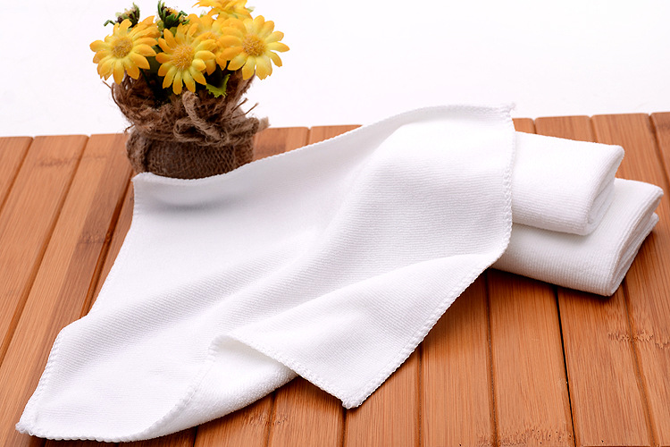 厂家直销 批发 酒店专用白色纯棉方巾 柔软舒适 可加印logo