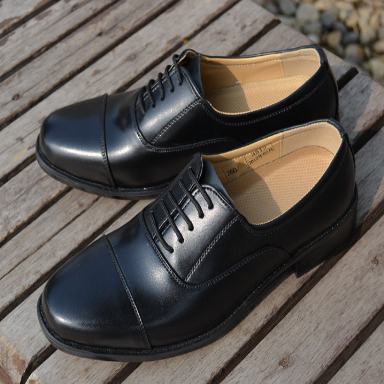 07a校尉常服皮鞋07b三接头制式军官皮鞋男正装系带军靴正品配发