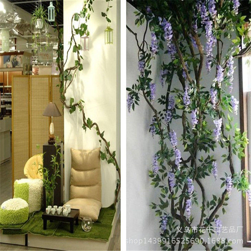 10米长仿真葡萄藤枯藤树藤条装饰藤墙壁管道吊顶造型批发厂家直销