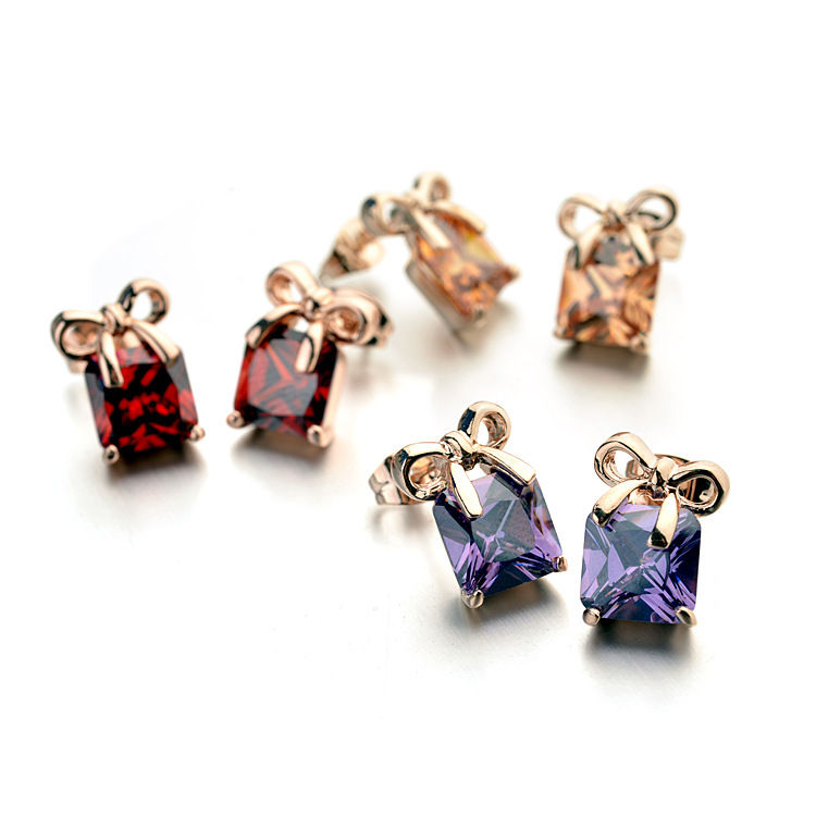 爱伦可可饰品 锆石耳钉—蝶恋石耳钉 厂家饰品批发320821