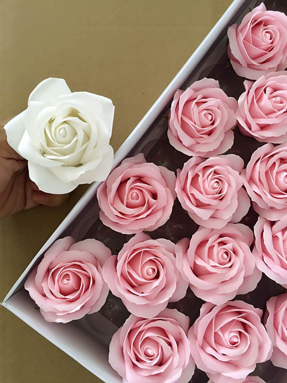 【5层香皂花花头批发肥皂花玫瑰花头仿真花直径8cm