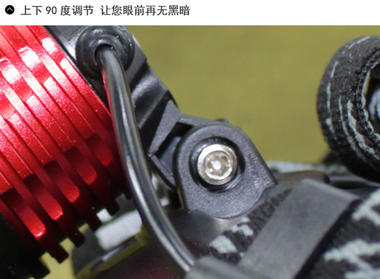 罗门户外LED远射充电强光头灯加工定制-变焦防水黄光狩猎骑行