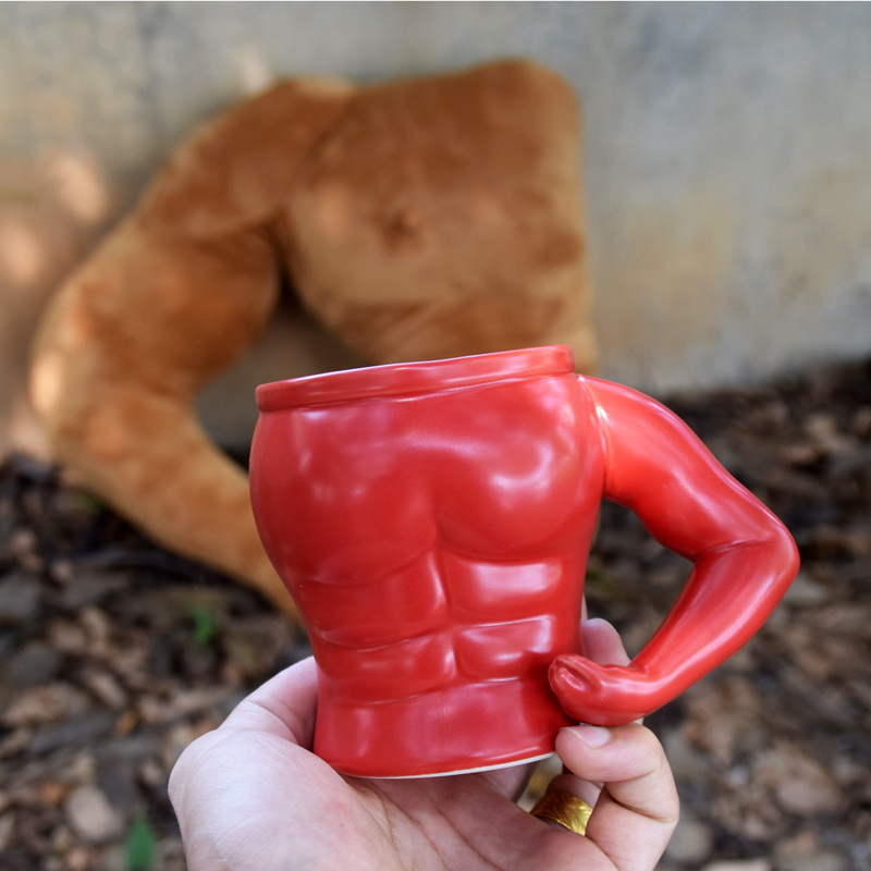 新品上市 肌肉男杯 猛男马克杯 肌肉咖啡杯 陶瓷杯 杯子 厂家直销
