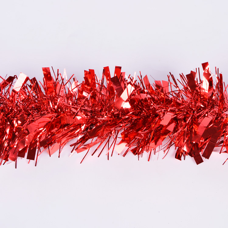 2米高档加厚圣诞彩色毛条拉花 圣诞节日装饰彩带彩条