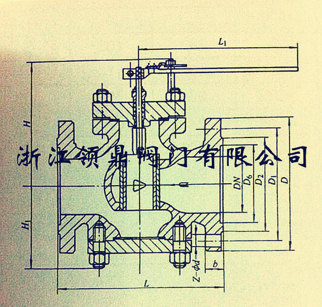 T40H回转调节阀尺寸图