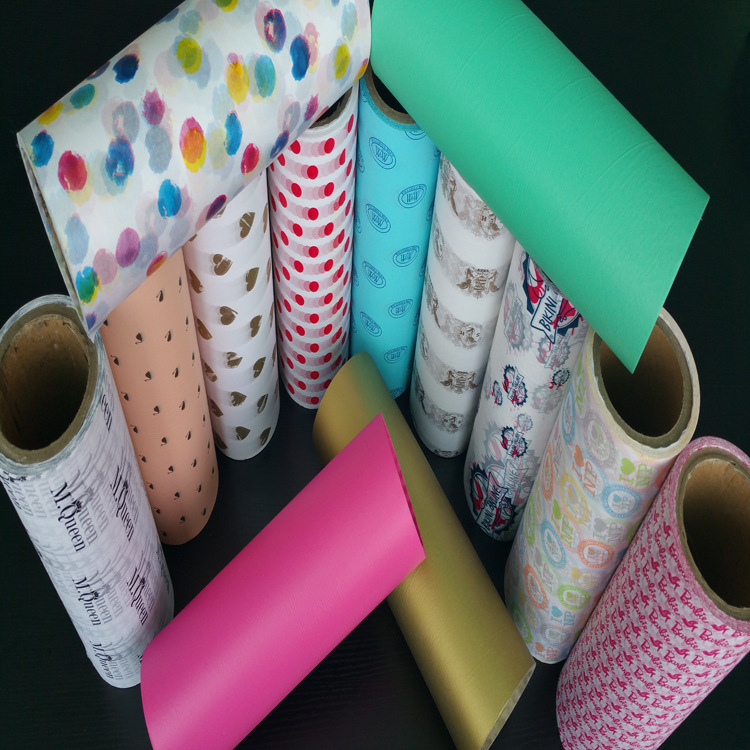 礼品包装纸印刷 拷贝纸,棉纸,牛皮纸多色印刷套色印刷8色雪梨纸