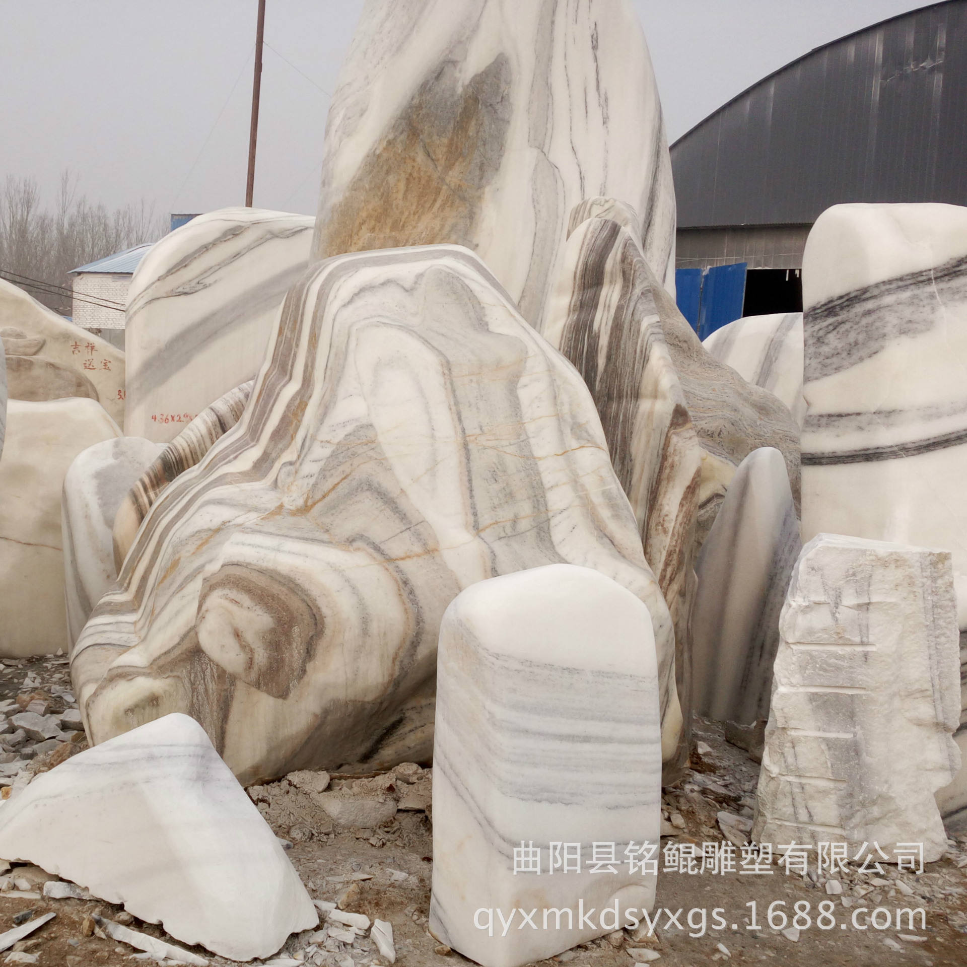 小型汉白玉 观赏石景观石风景石奇石 公园园林摆放园林石曲阳石雕