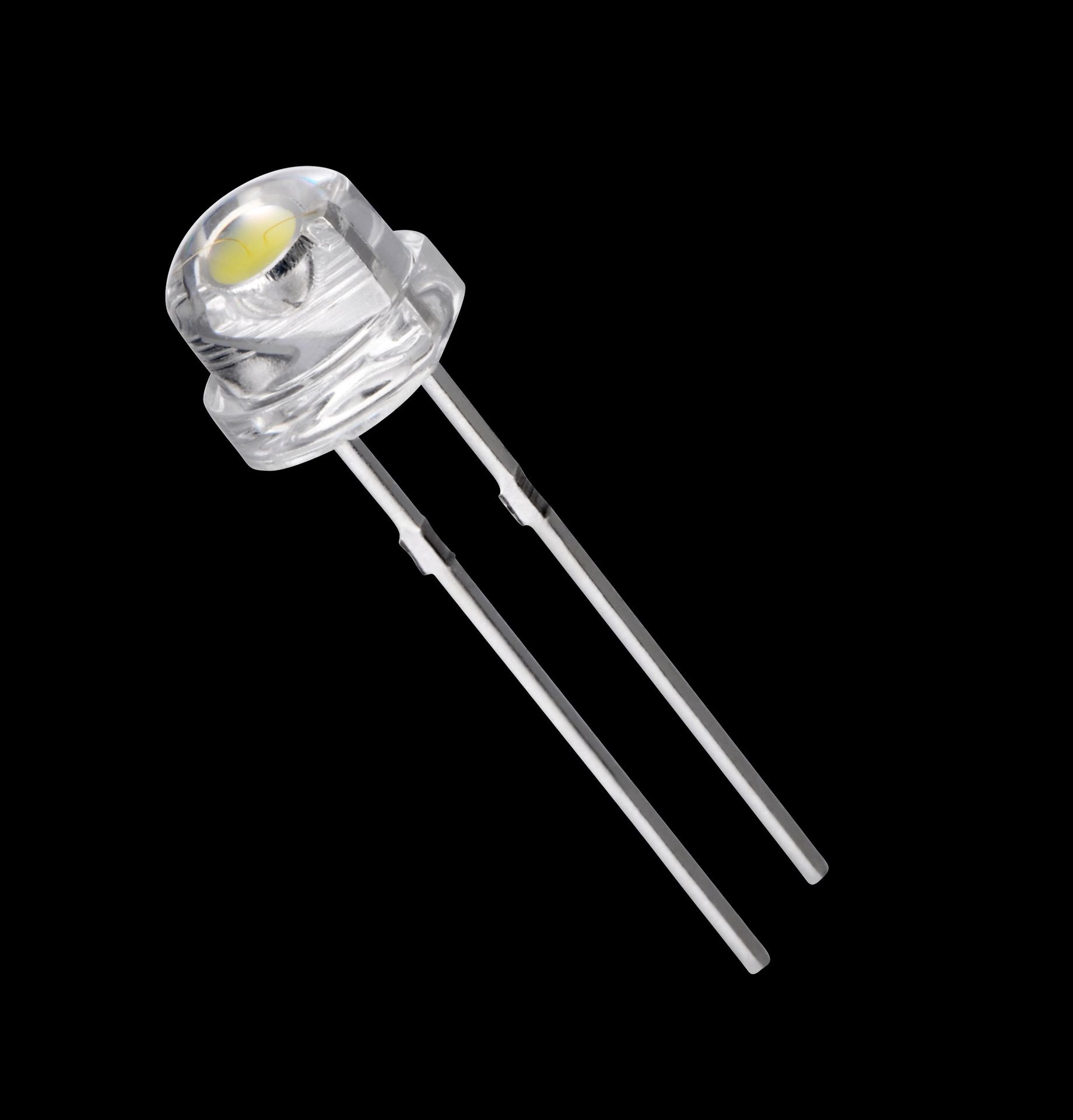 f5mm圆头草帽白光灯珠直插led灯珠发光二极管高亮草帽白发白色光