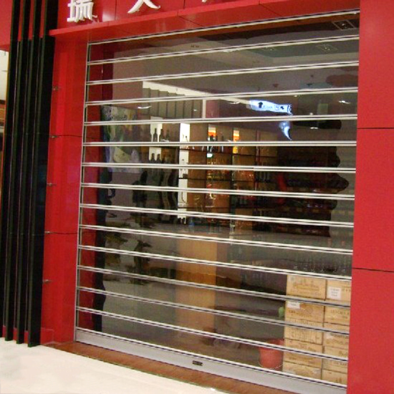 北京水晶卷帘门 豪华直条水晶卷闸门 铝合金防盗卷帘门现货销售