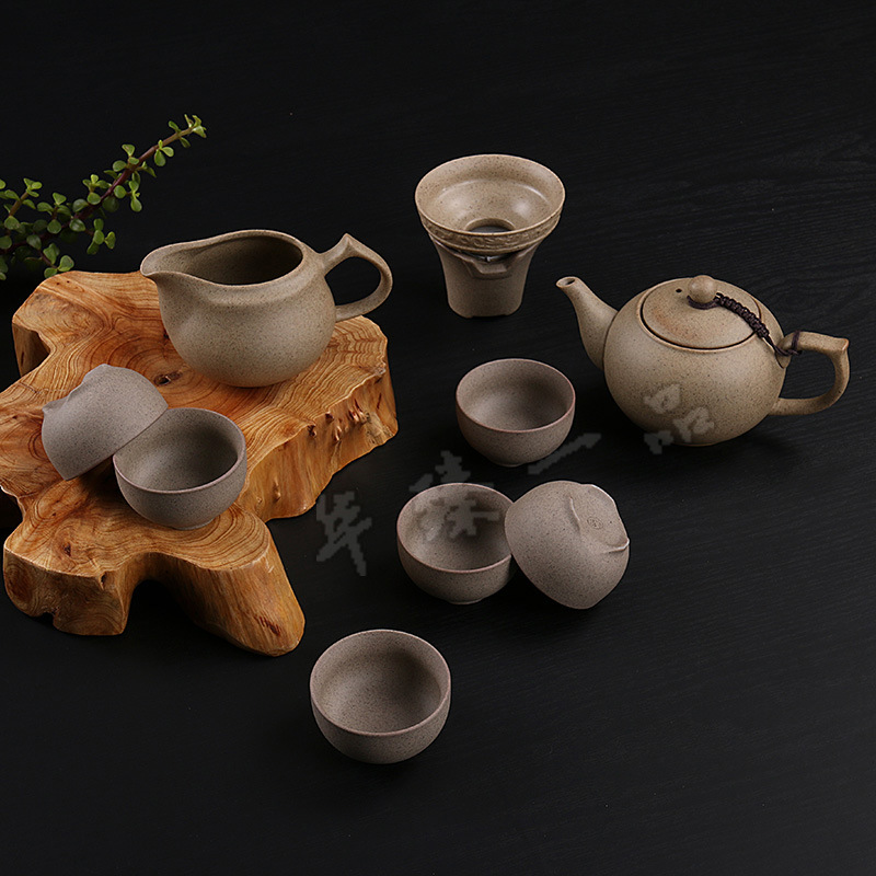 【华臻一品】厂家直销台湾老岩泥古典养生礼品茶具 正品粗陶功夫陶瓷