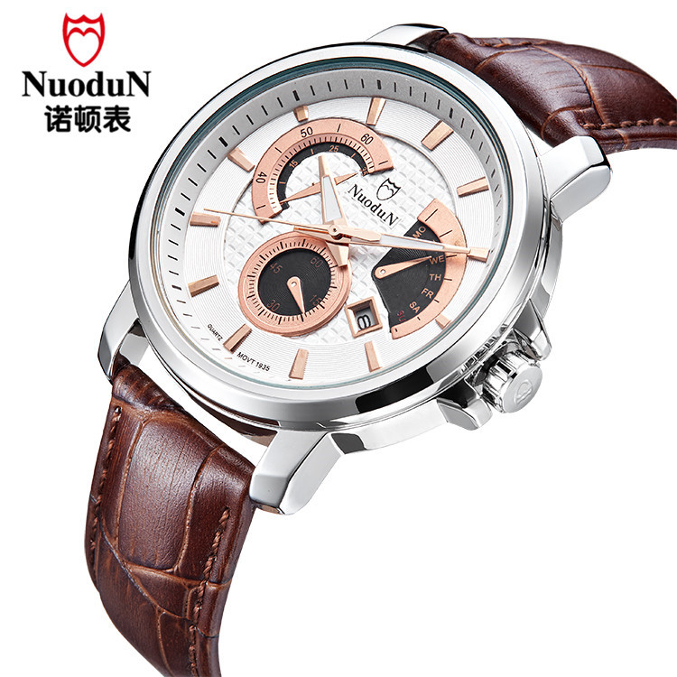诺顿新款石英表 男装 超薄高档皮带时装表1935g