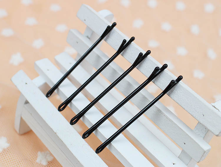 盘发卡子钢丝平夹发夹饰品黑色一字夹盒装影楼小夹子成人发饰170g