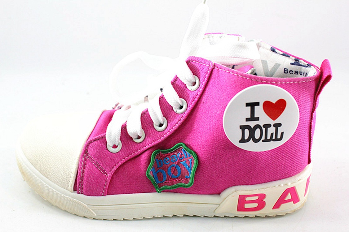 正品上海笨笨熊帆布鞋特价批发 春秋款高帮男女童鞋 时尚透气c-22