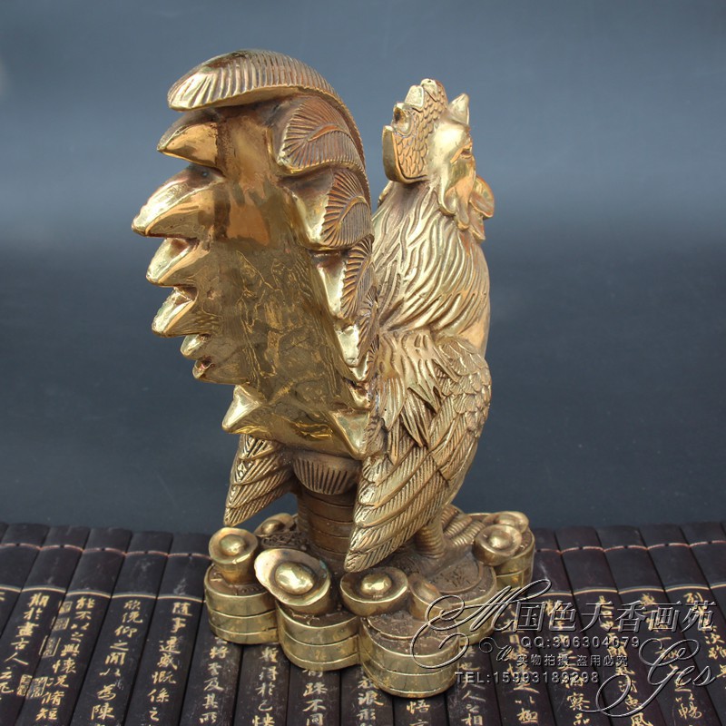 开光风水纯铜摆件神兽工艺品家居摆设礼品铜器佛器 吉鸡