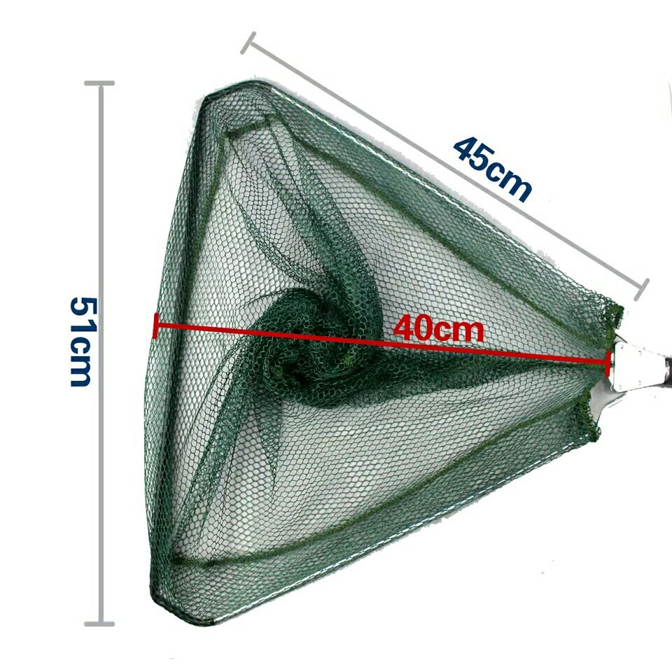 Factory Wholesale Aluminum Alloy Dip Net Triangle Telescopic Fishnet Foldable Portable Landing Net Fish Catching Fishing Gear