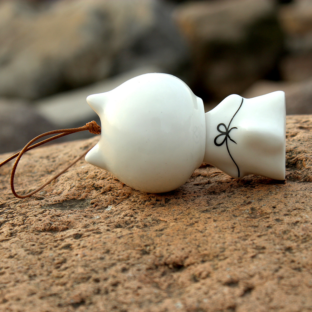 萌物双节陶瓷风铃 卡通可爱陶瓷工艺品 旅