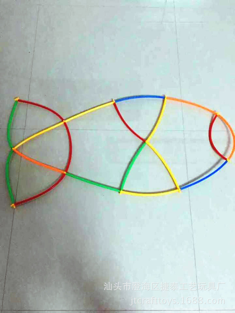 小小建筑师 五彩塑料吸管拼插百变积木 400件(管200 键接扣200)